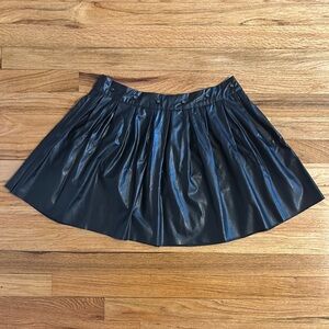 Faux Leather Pleated Skater Skirt Women’s Studded Whimsy Goth Witchy Club Wear